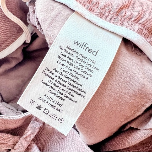 Aritzia Wilfred Cauchy Linen Blend High Rise Belted Cropped Pants Brown Size 4 - Picture 9 of 10